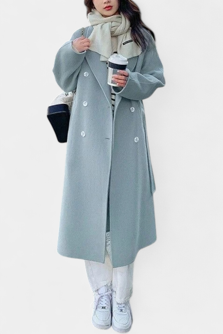 Trench Largo Nadiana con Diseño Atemporal