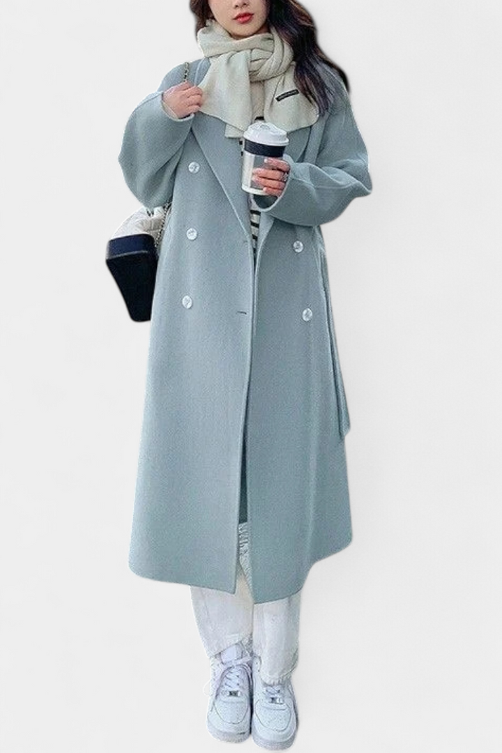 Trench Largo Nadiana con Diseño Atemporal