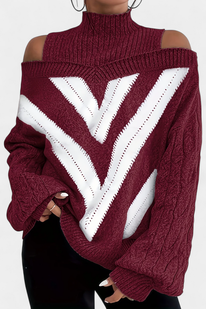 Wien Suéter Elegante de Hombros Descubiertos