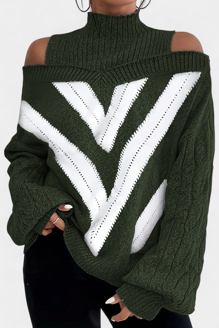 Wien Suéter Elegante de Hombros Descubiertos