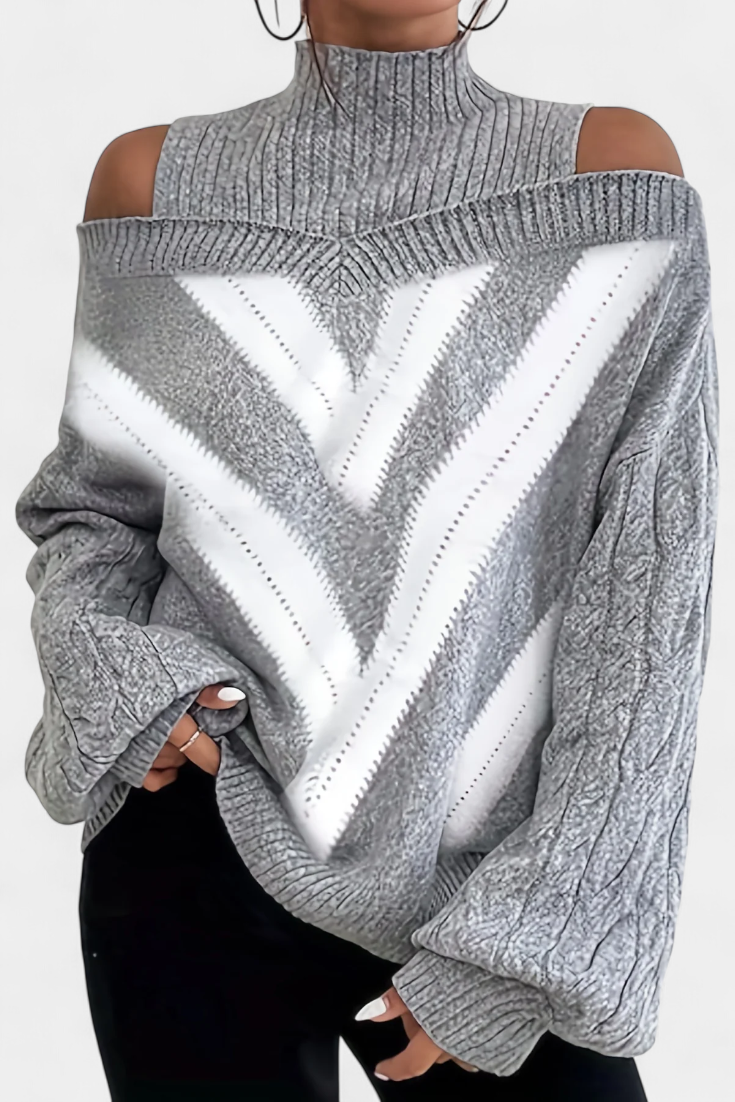 Wien Suéter Elegante de Hombros Descubiertos