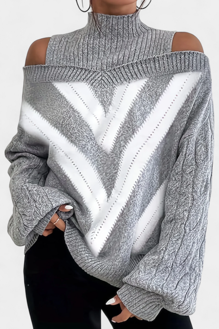 Wien Suéter Elegante de Hombros Descubiertos