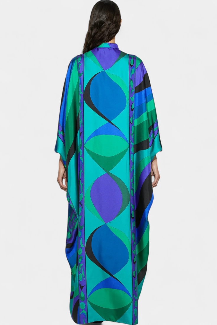 Fiorella Kaftán con Estampado Iride Psicológico