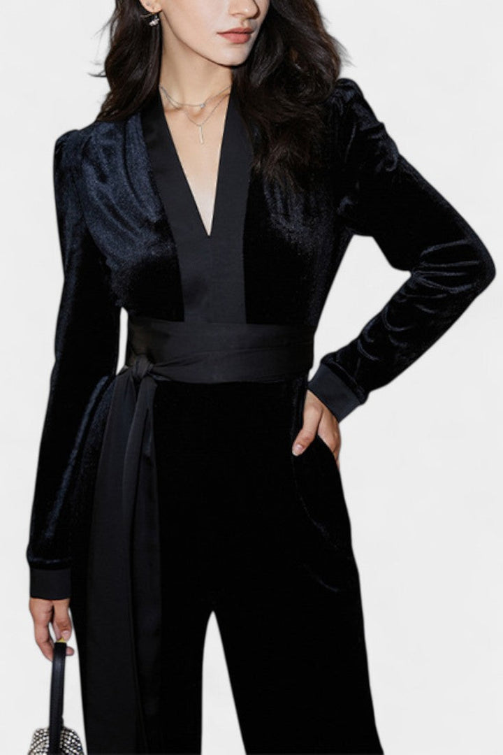 Henrietta Mono de Pierna Ancha con Lazo en la Cintura