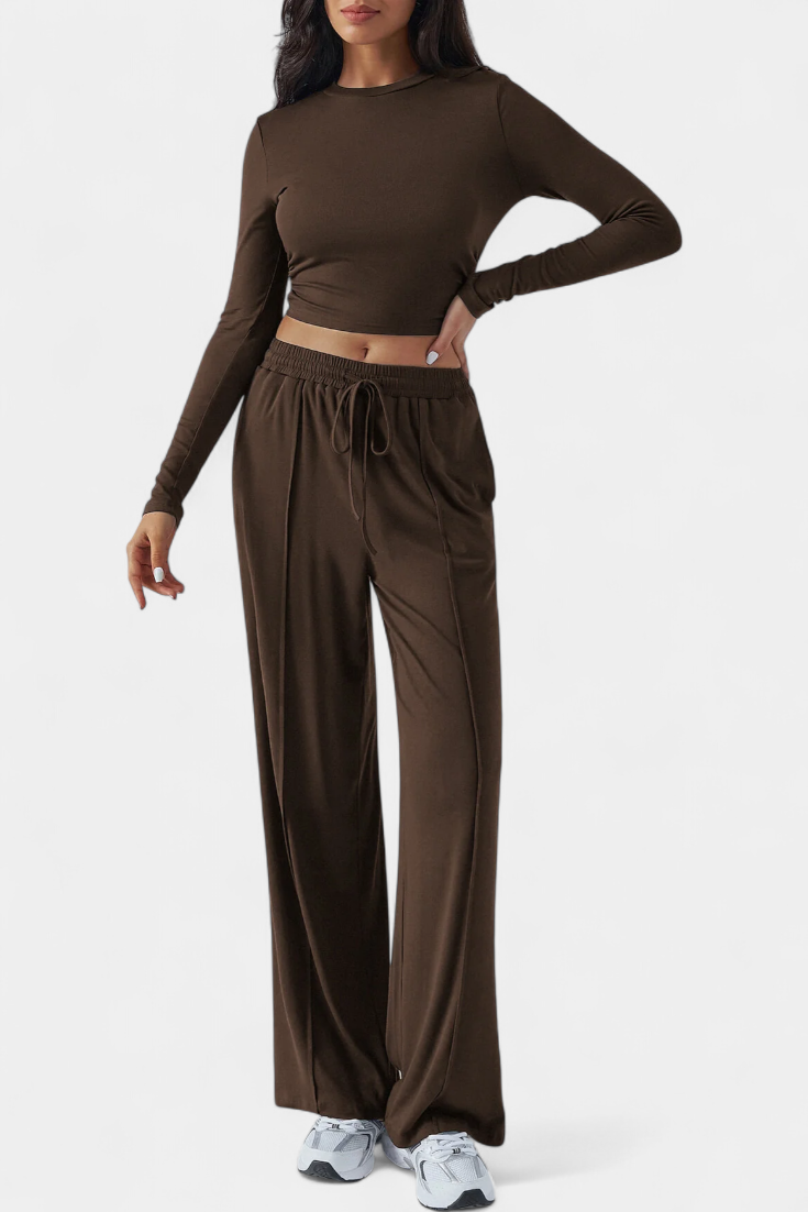 Celaen Conjunto de 2 Piezas con Escote Redondo