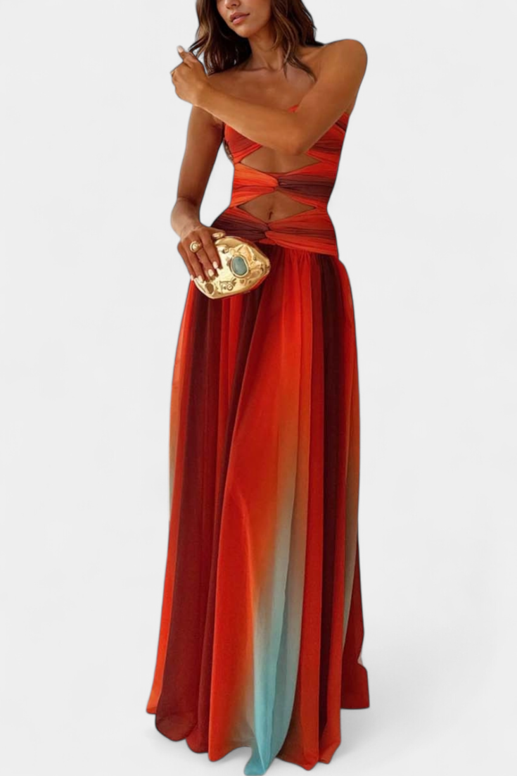 Maisie Vestido Maxi Sin Tirantes de Corte A-Line