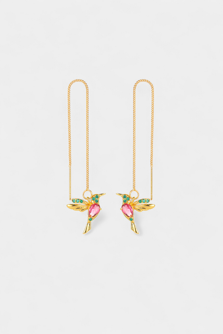 Pendientes de Pájaro de Circonio Mixto