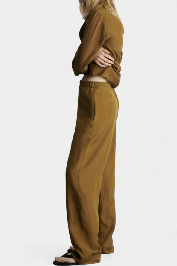 Sue Conjunto de Blazer con Solapa y Pantalones a Juego