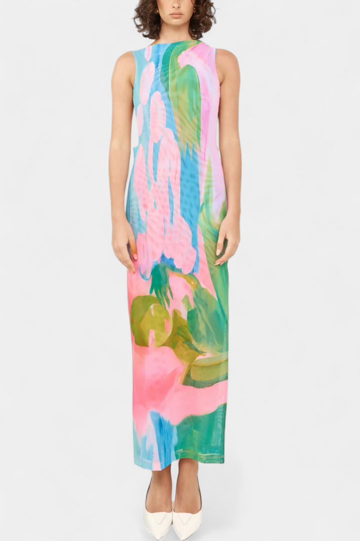 Luella Vestido Pastel de Silueta Fluida y Corte Favorecedor