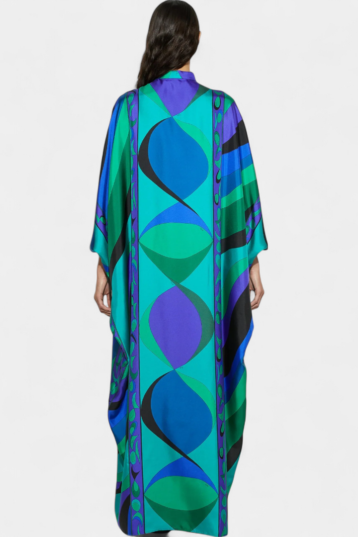 Fiorella Kaftán con Estampado Iride Psicológico