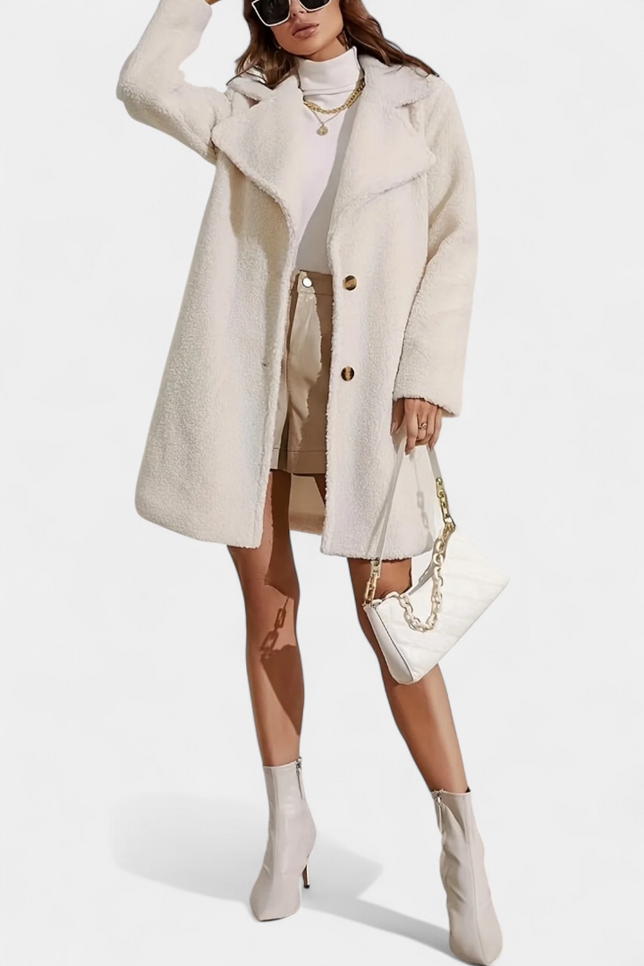 Lyra Abrigo con Silueta Estilizada y Botones Simples