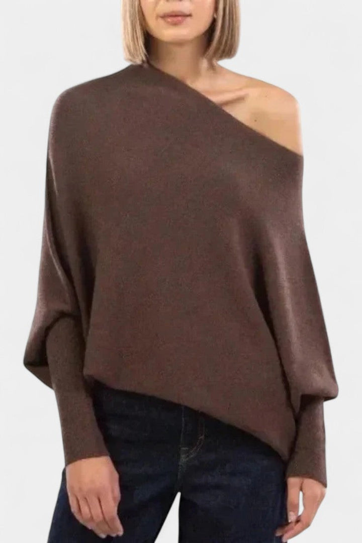 Anna Off-Shoulder Winter Sweater