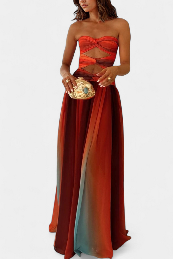 Maisie Vestido Maxi Sin Tirantes de Corte A-Line