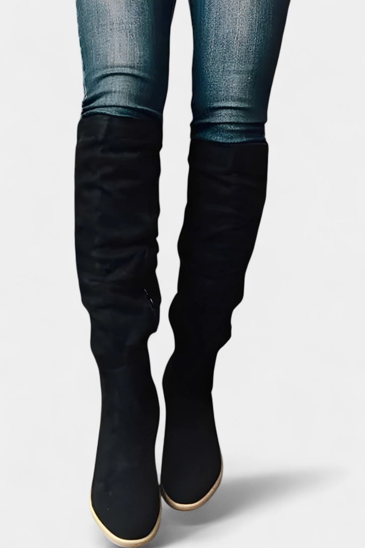 Calliope Botas de Tacón Grueso hasta la Rodilla