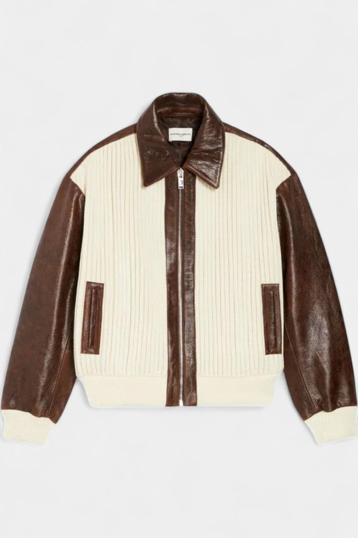 Chaqueta de Punto con Bloques de Color