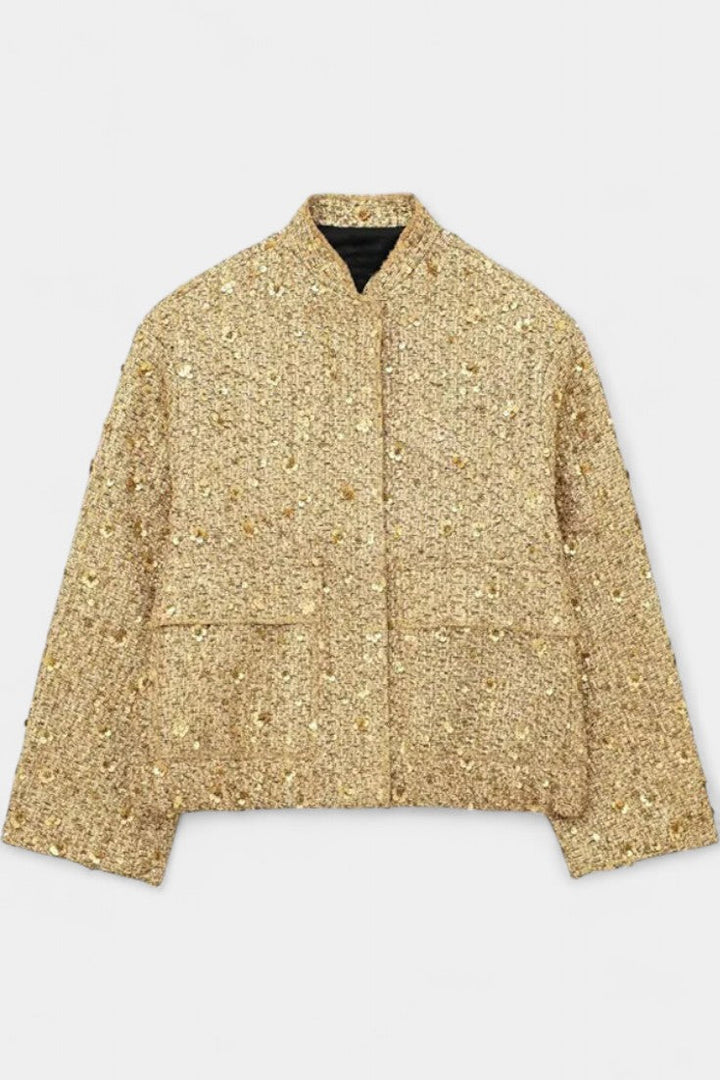 Alvera Chaqueta Texturizada de Invierno con Bolsillos