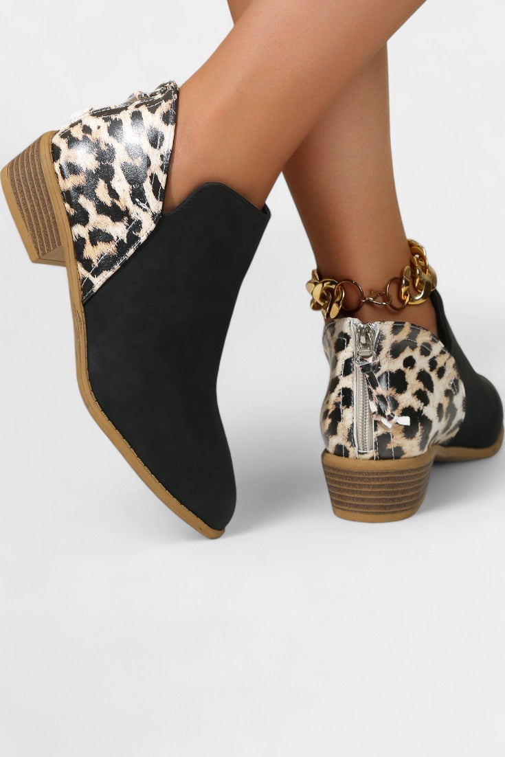 Botas Ortopédicas Janicee con Estampado de Leopardo