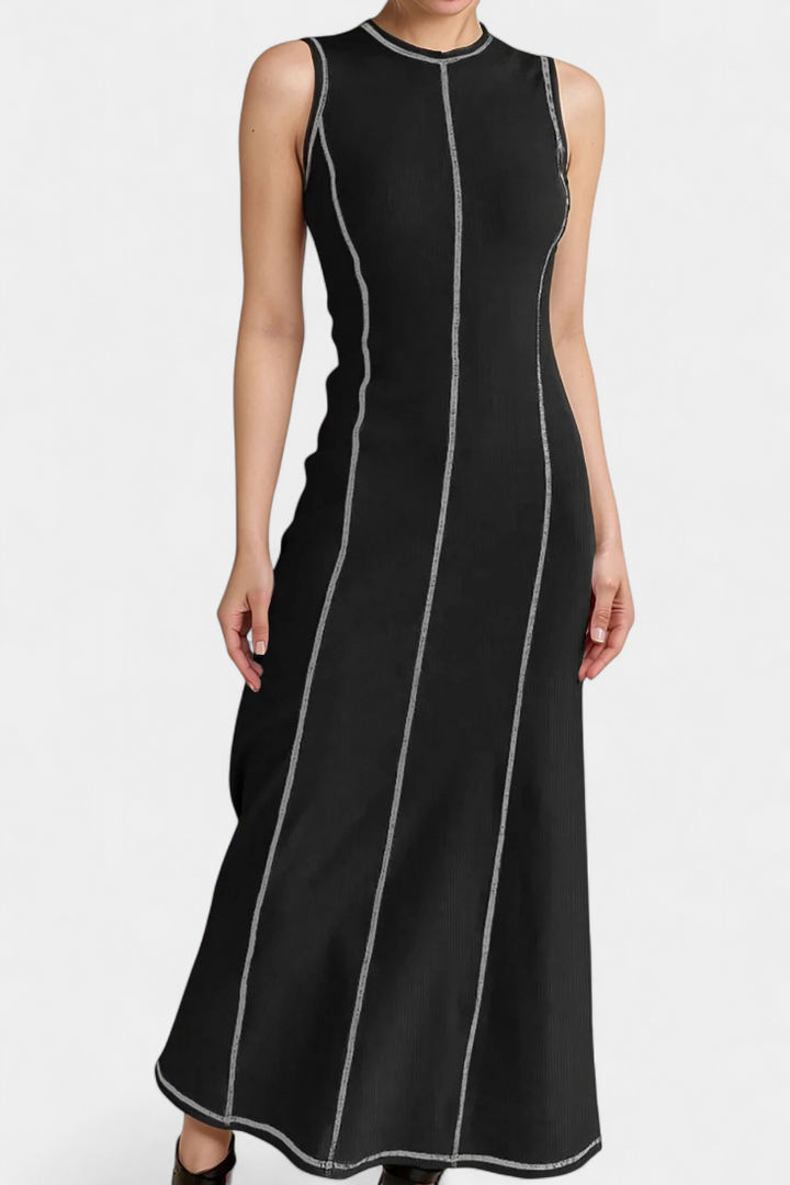 Santona Vestido Maxi Bicolor Sin Mangas