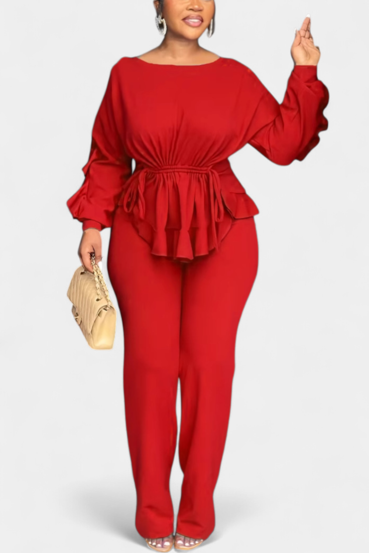 Charmed Conjunto de 2 Piezas con Volantes y Cordón