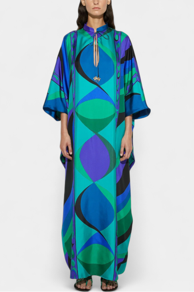 Fiorella Kaftán con Estampado Iride Psicológico