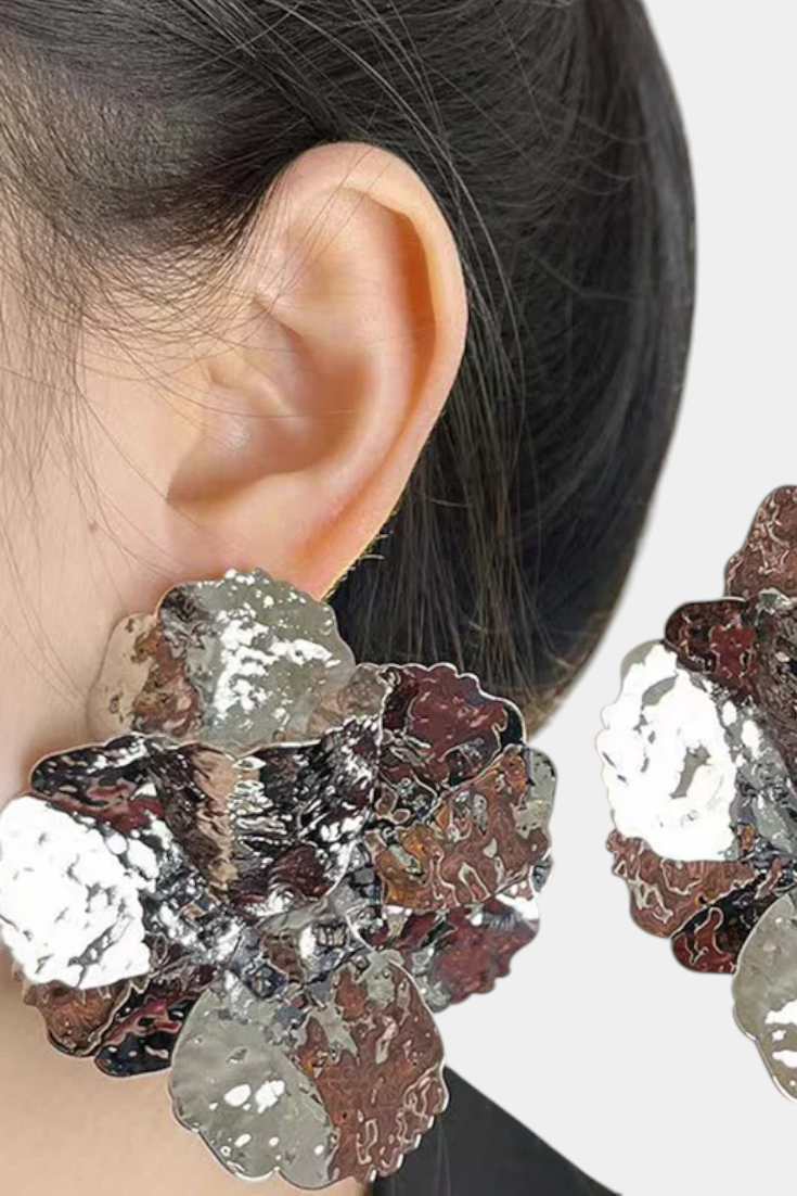 Pendientes Brillantes en Forma de Flor