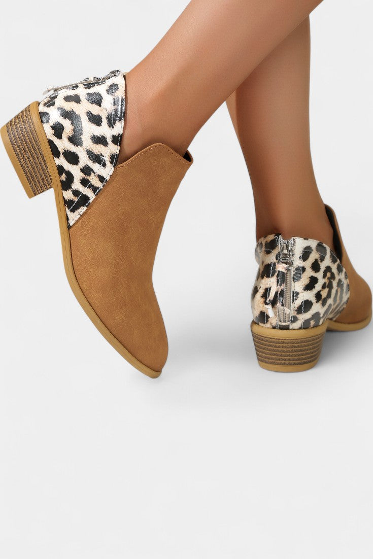 Botas Ortopédicas Janicee con Estampado de Leopardo