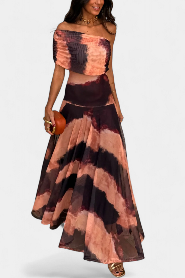 Jessamy Vestido Maxi Tie-Dye de Un Hombro
