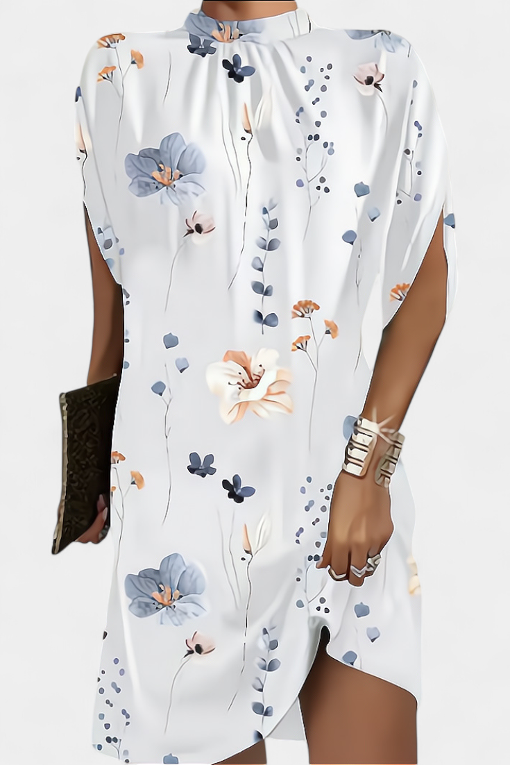 Haruna Vestido Midi Atemporal con Escote Redondo