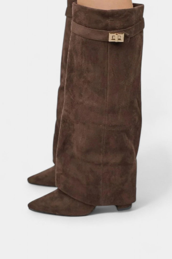 Raya Botas hasta la Rodilla con Tacón Bloque