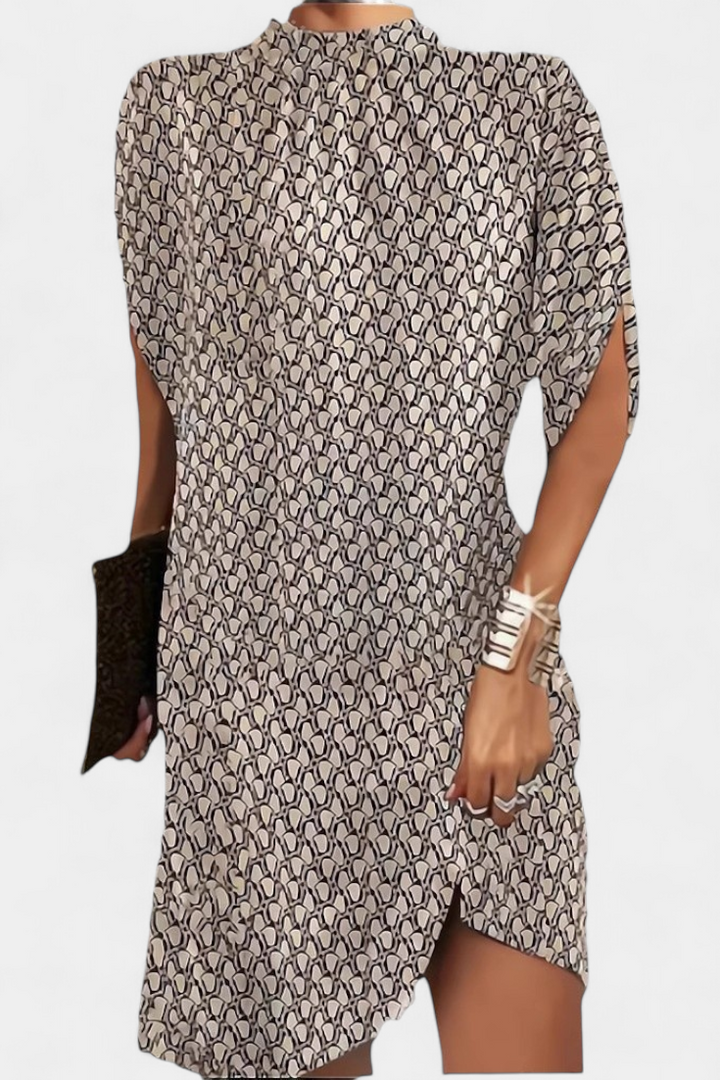 Haruna Vestido Midi Atemporal con Escote Redondo