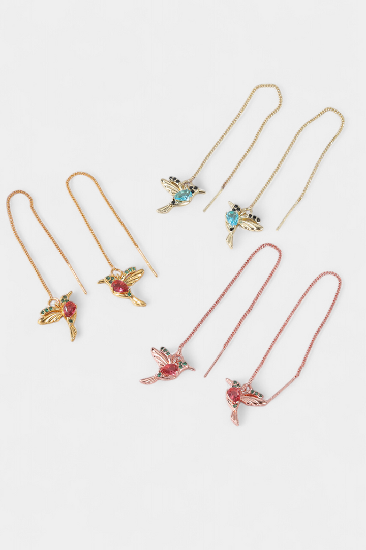 Pendientes de Pájaro de Circonio Mixto