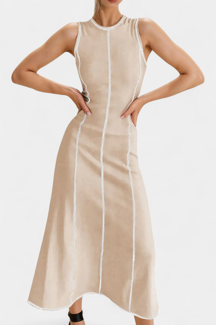 Santona Vestido Maxi Bicolor Sin Mangas