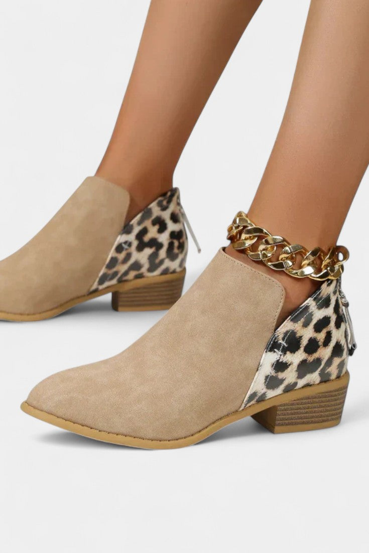 Botas Ortopédicas Janicee con Estampado de Leopardo