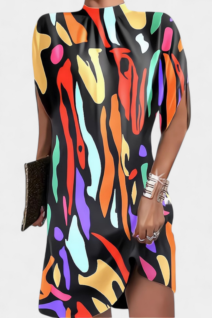 Haruna Vestido Midi Atemporal con Escote Redondo