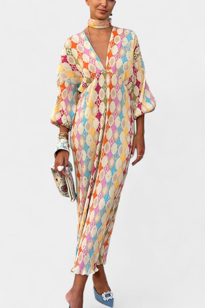 Shanice Vestido Maxi con Estampado Geométrico