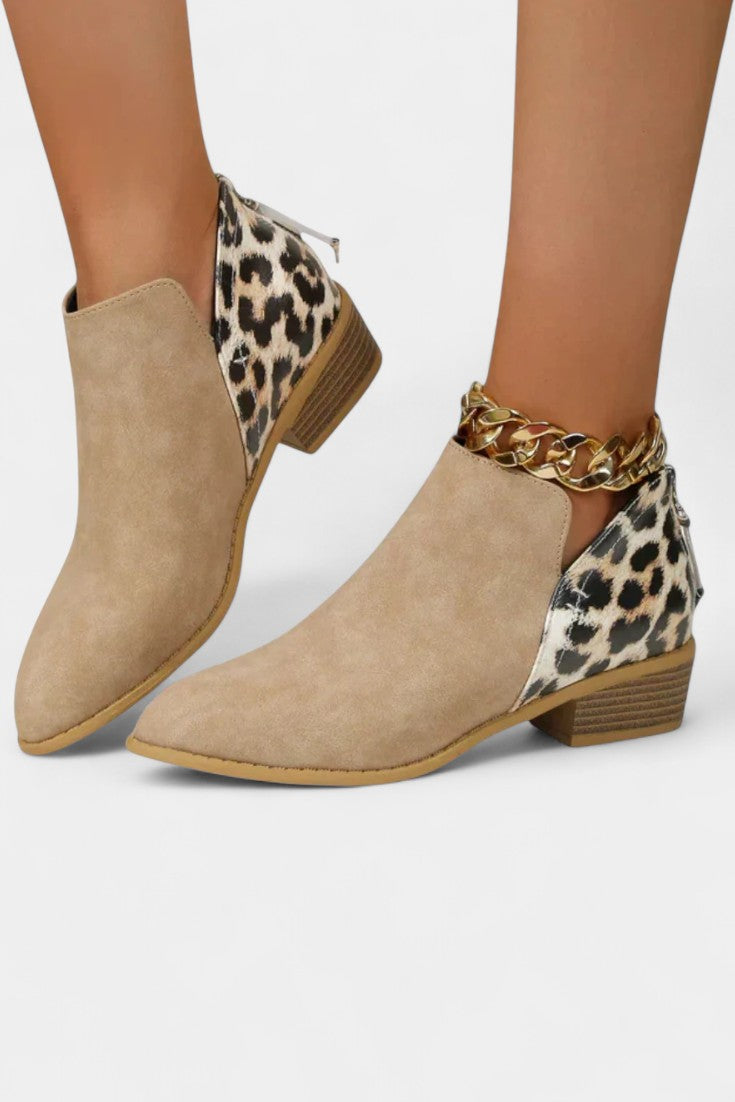 Botas Ortopédicas Janicee con Estampado de Leopardo