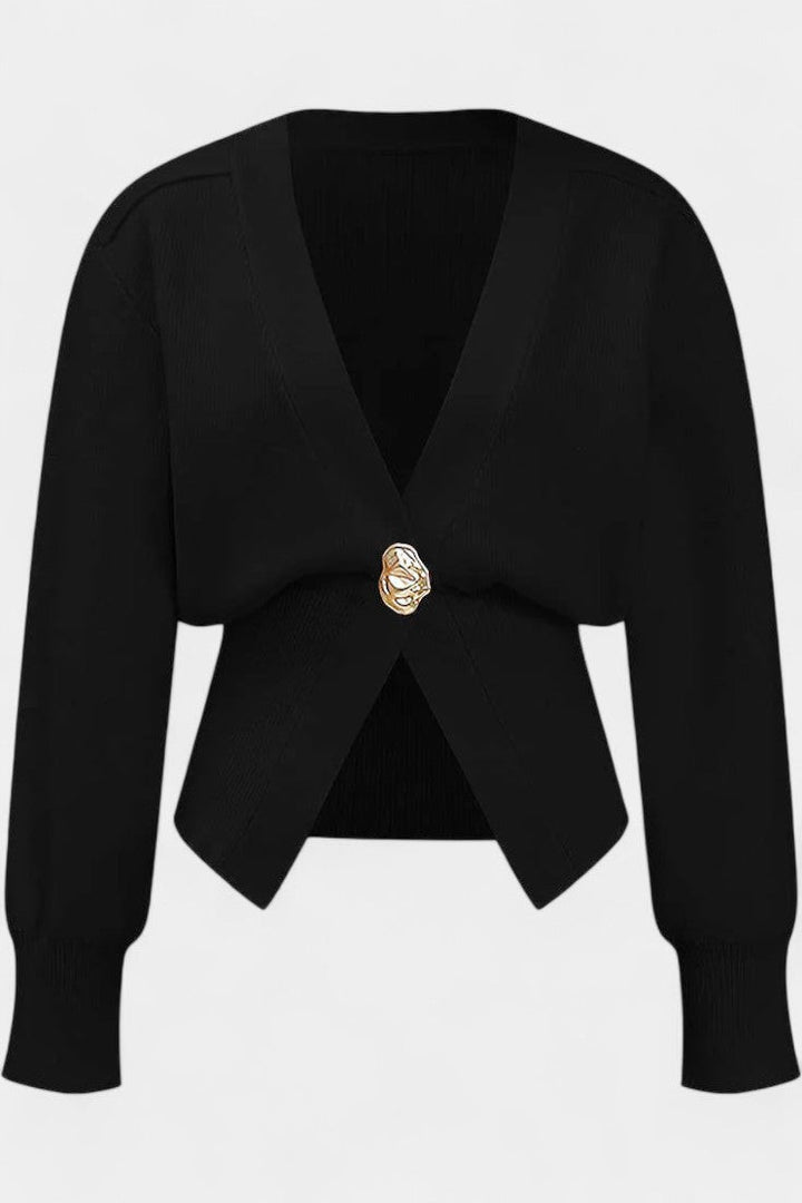 Solferina Cárdigan Liso Dorado