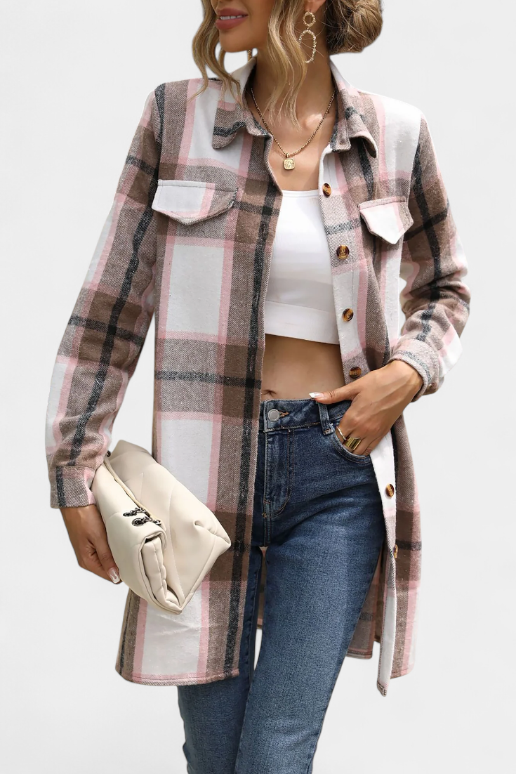 Masia Vestido Camisero Mini de Cuadros con Cinturón