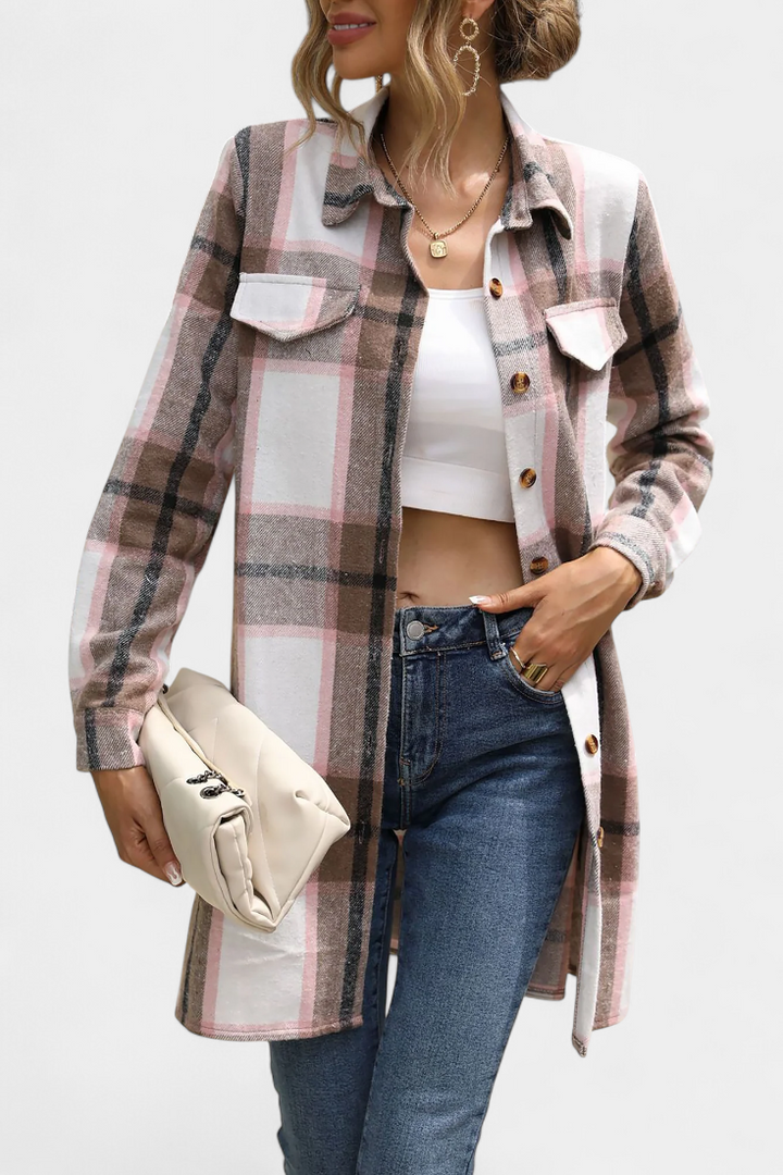 Masia Vestido Camisero Mini de Cuadros con Cinturón