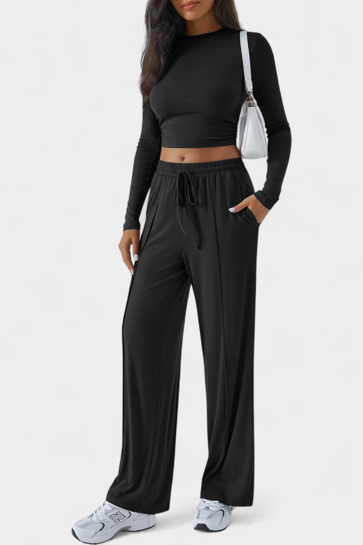 Celaen Conjunto de 2 Piezas con Escote Redondo