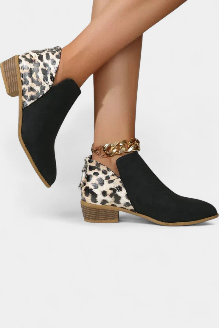 Botas Ortopédicas Janicee con Estampado de Leopardo