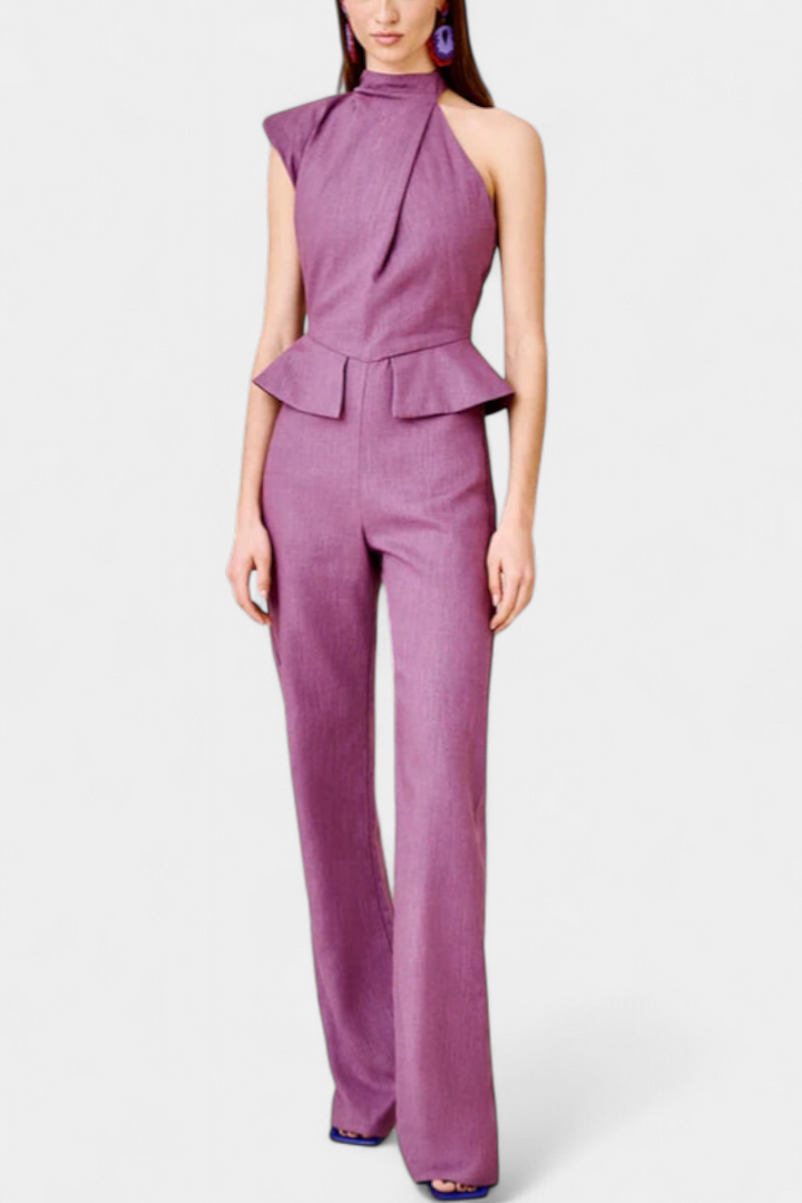 Nerida Mono Largo Asimétrico de Lino y Algodón