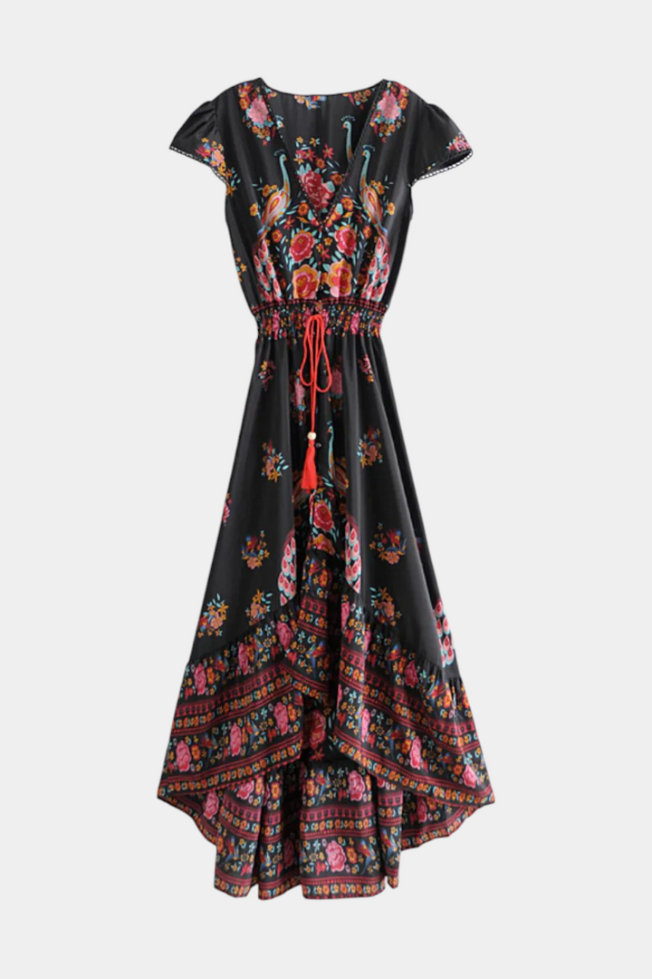 Chiara Vestido Floral Boho Chic con Cintura Ajustable