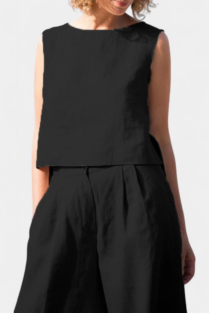 Yvanne Conjunto Vintage Sin Mangas de Verano