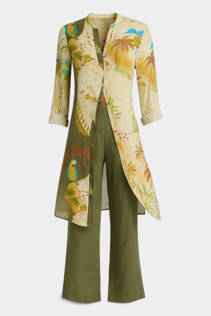 Melvina Coordinated Linen Set with Timeless Style