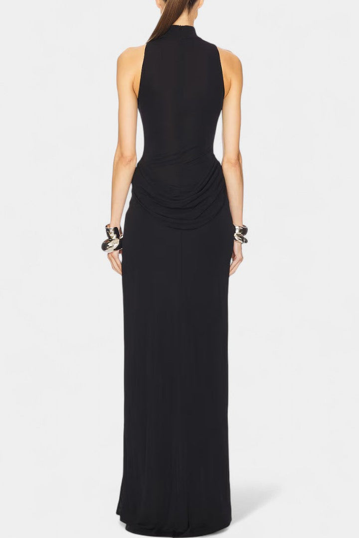 Duchess Vestido Maxi Draped con Abertura Lateral