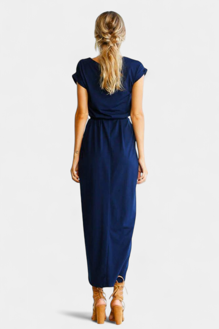 Clarissa Vestido Midi Envolvente con Abertura Lateral