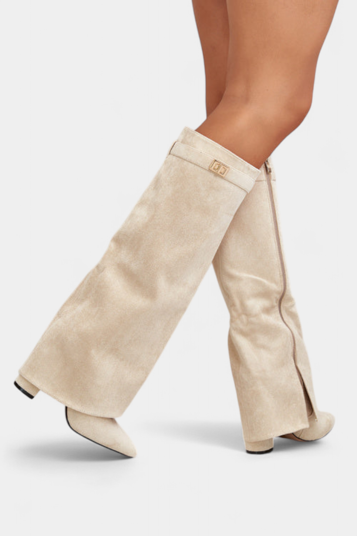 Raya Botas hasta la Rodilla con Tacón Bloque