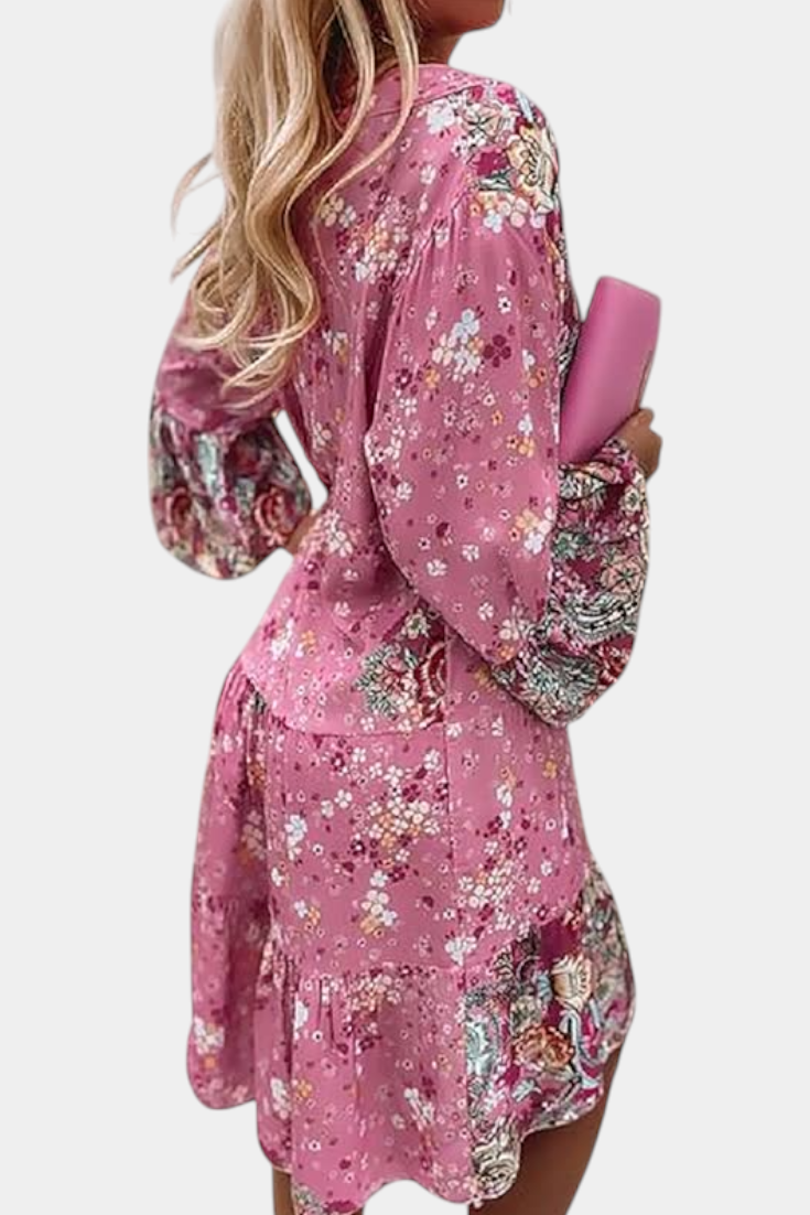 Vera Vestido Mini A-Line Floral Boho