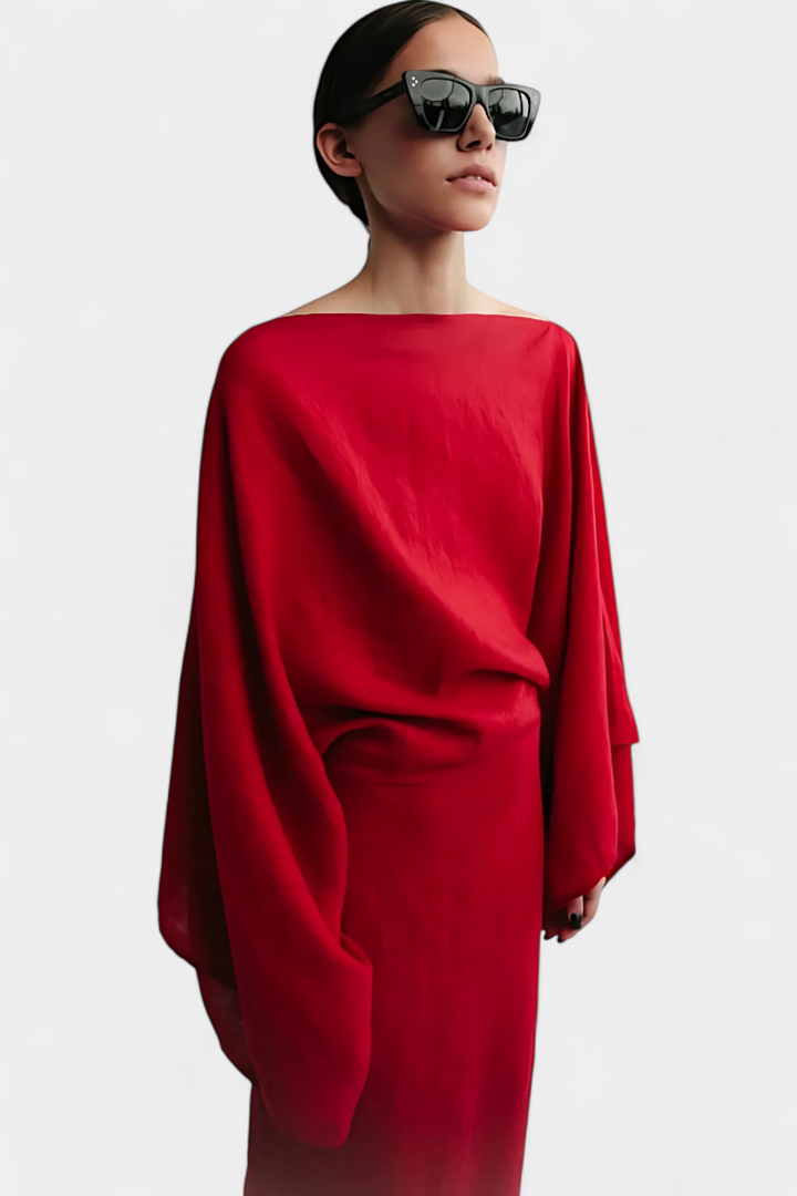 Kamilia Vestido Kimono de Lino y Algodón con Cinturón